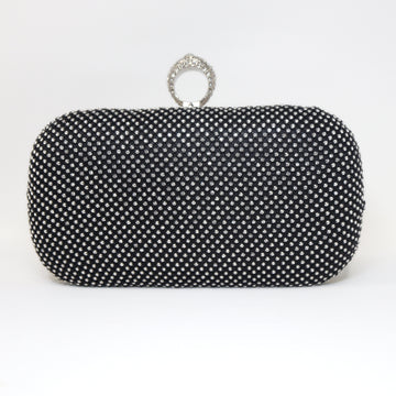Black Crystal Wedding Clutch, Statement Bag, Evening Clutch, Wedding Clutch, Bridal Bag, Black Cross Body Bag